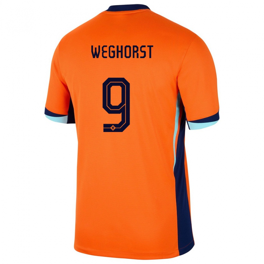 גברים הולנד ואוט וחהורסט #9 תפוז ג'רזי ביתית 24-26 חולצה קצרה