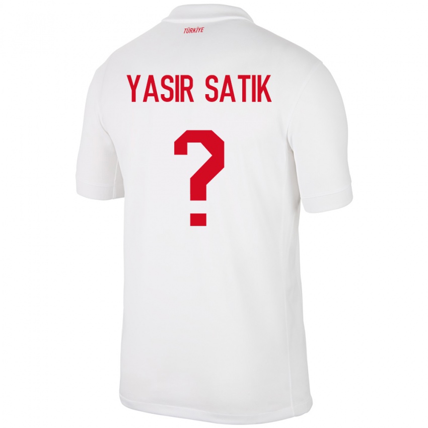 גברים טורקיה Üveys Yasir Satık #0 לבן ג'רזי ביתית 24-26 חולצה קצרה