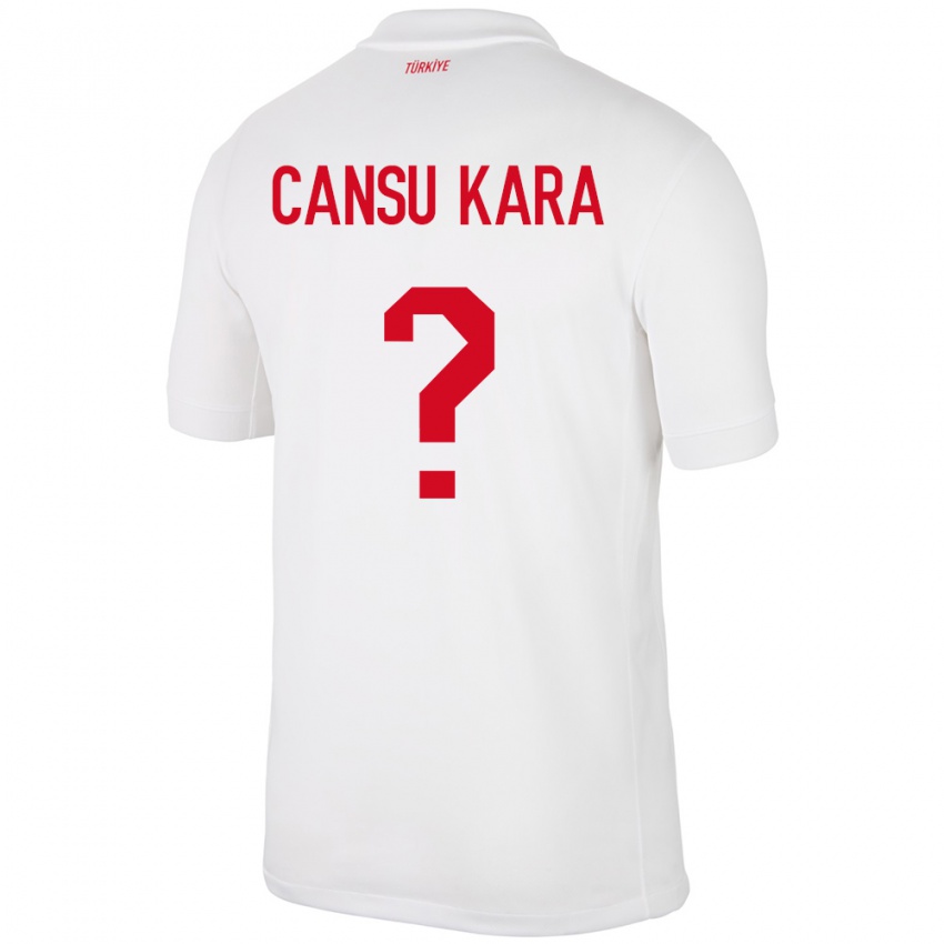 גברים טורקיה İlayda Cansu Kara #0 לבן ג'רזי ביתית 24-26 חולצה קצרה