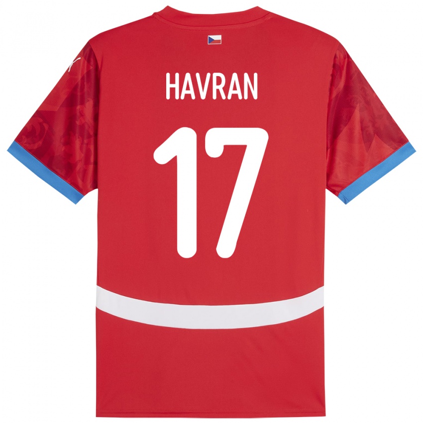 גברים צ'כיה Marek Havran #17 אָדוֹם ג'רזי ביתית 24-26 חולצה קצרה