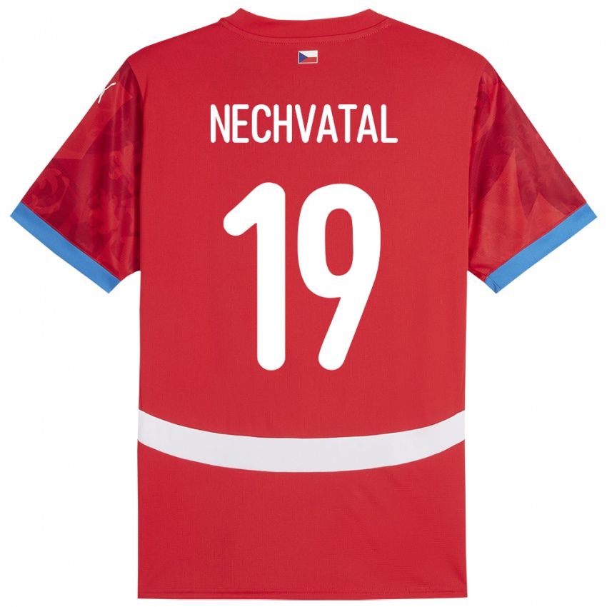 גברים צ'כיה Matyas Nechvatal #19 אָדוֹם ג'רזי ביתית 24-26 חולצה קצרה