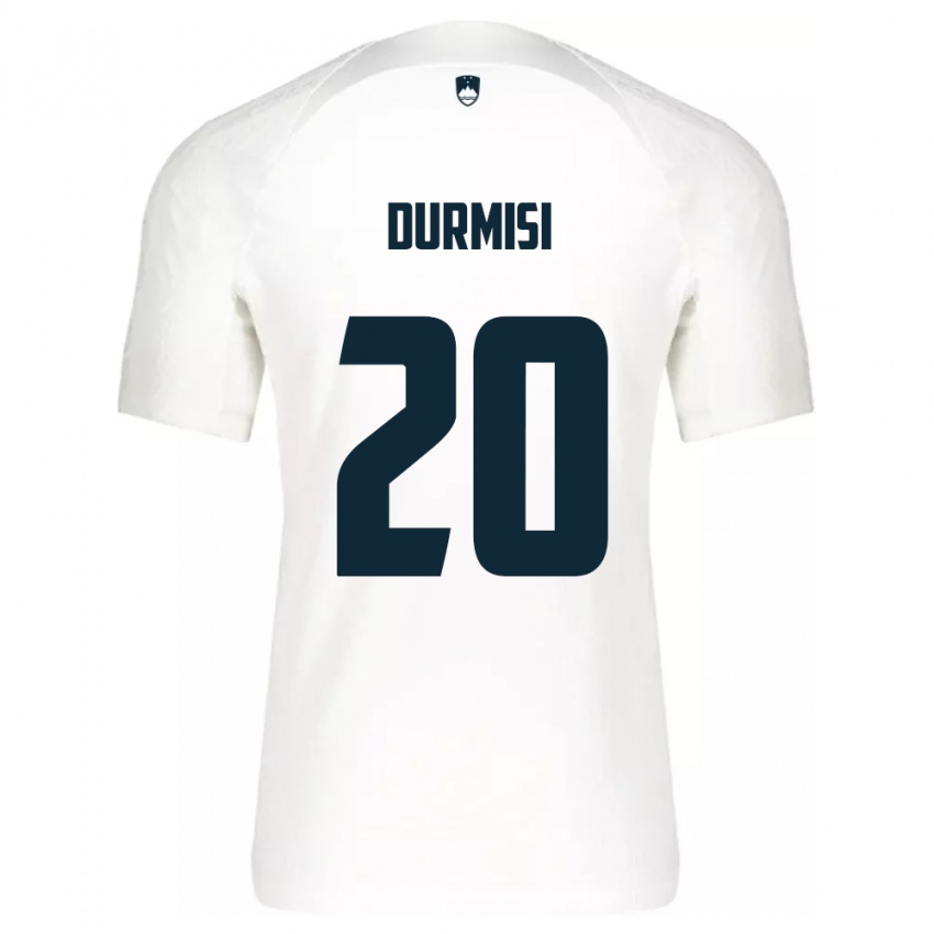 גברים סלובניה Arman Durmisi #20 לבן ג'רזי ביתית 24-26 חולצה קצרה