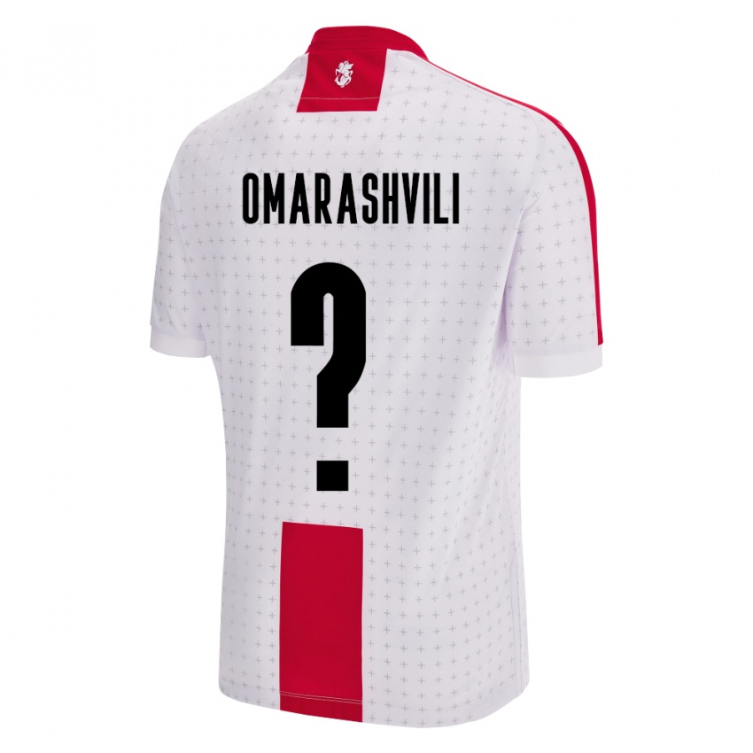 גברים גאורגיה Giorgi Omarashvili #0 לבן ג'רזי ביתית 24-26 חולצה קצרה