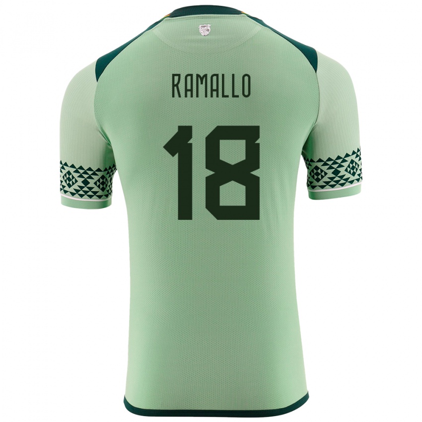 גברים בוליביה רודריגו רמאליו #18 ירוק בהיר ג'רזי ביתית 24-26 חולצה קצרה