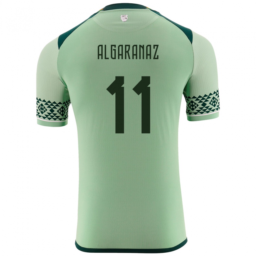 גברים בוליביה כרמלו אלגראניאס #11 ירוק בהיר ג'רזי ביתית 24-26 חולצה קצרה