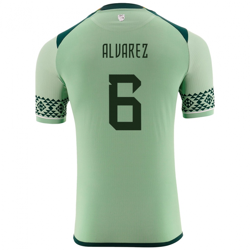 גברים בוליביה Eduardo Álvarez #6 ירוק בהיר ג'רזי ביתית 24-26 חולצה קצרה