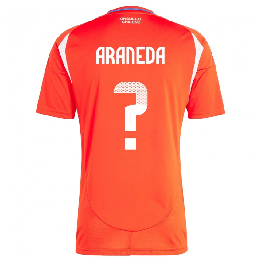 גברים צ'ילה Arantxa Araneda #0 אָדוֹם ג'רזי ביתית 24-26 חולצה קצרה