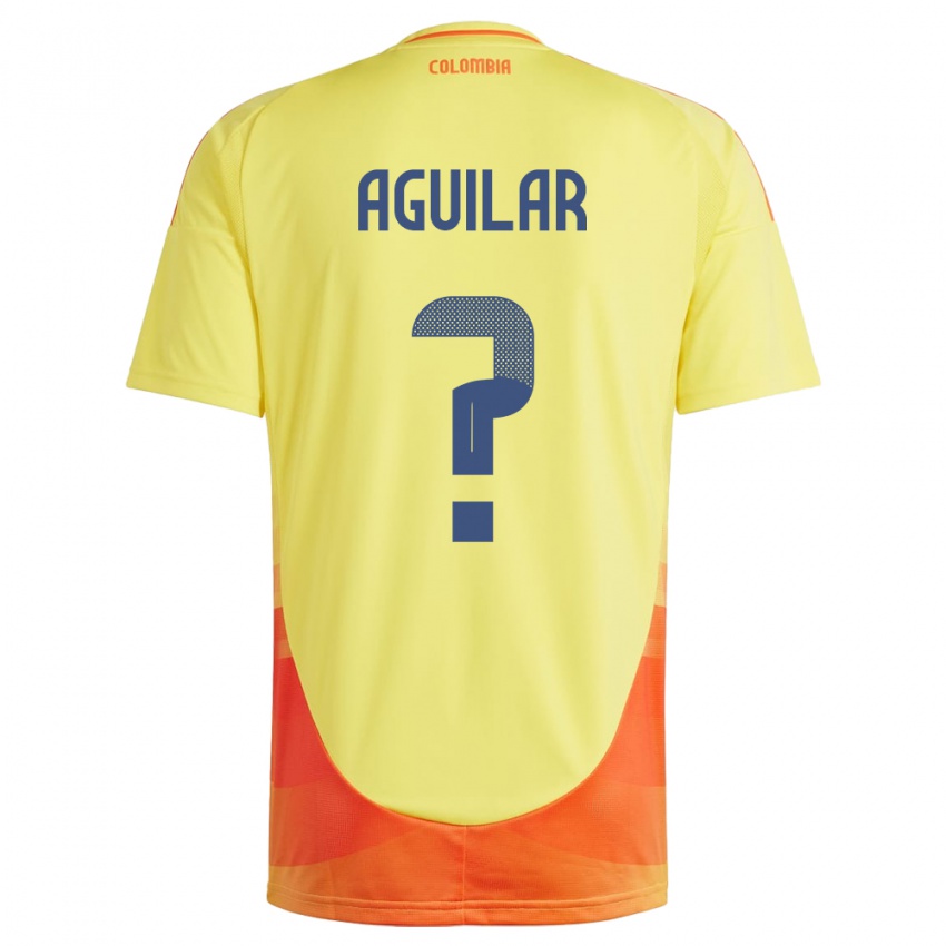 גברים קולומביה אלחנדרו אגילאר #0 צהוב ג'רזי ביתית 24-26 חולצה קצרה