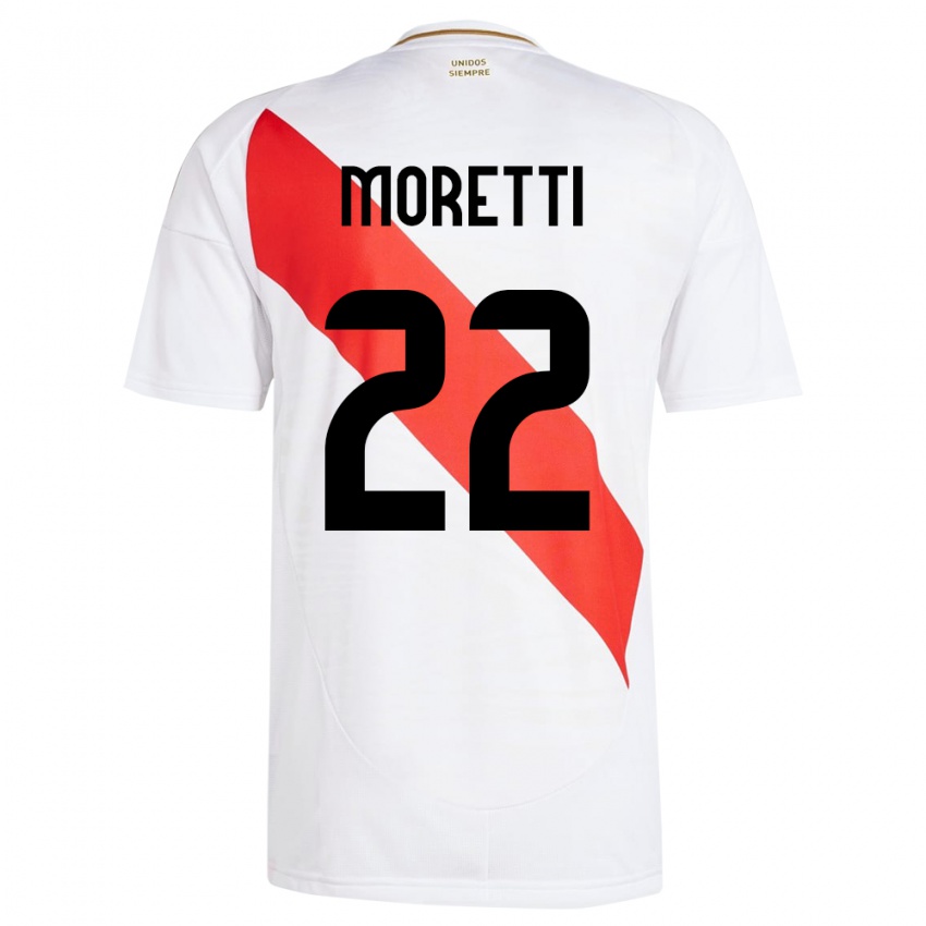 גברים פרו Jair Moretti #22 לבן ג'רזי ביתית 24-26 חולצה קצרה