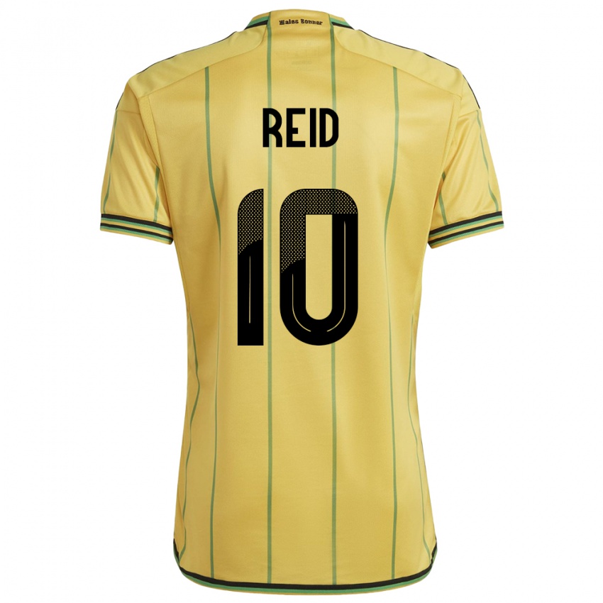 גברים ג'מייקה בובי דקורדובה-רייד #10 צהוב ג'רזי ביתית 24-26 חולצה קצרה