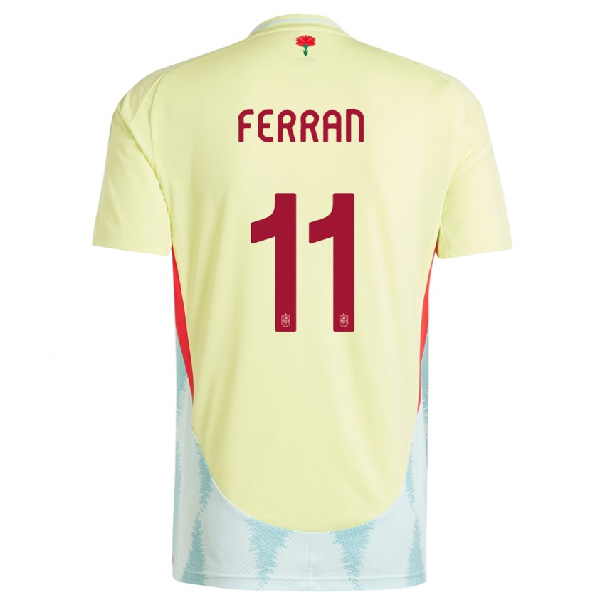 גברים ספרד פראן טורס #11 צהוב הרחק ג'רזי 24-26 חולצה קצרה