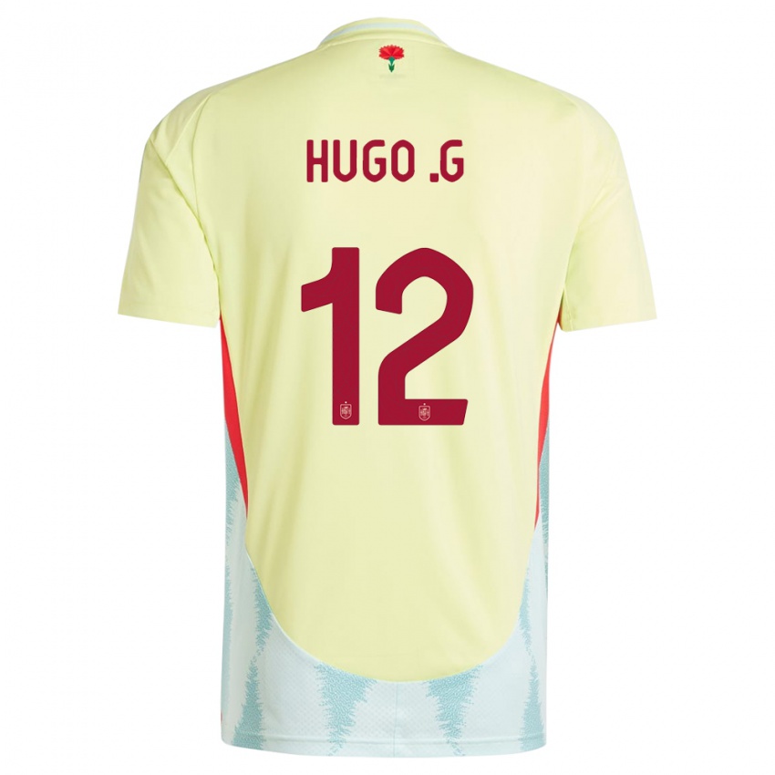 גברים ספרד הוגו גייאמון סנמרטין #12 צהוב הרחק ג'רזי 24-26 חולצה קצרה