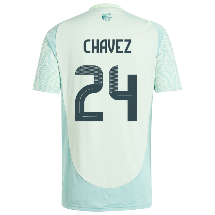 גברים מקסיקו לואיס צ׳אבס #24 פשתן ירוק הרחק ג'רזי 24-26 חולצה קצרה