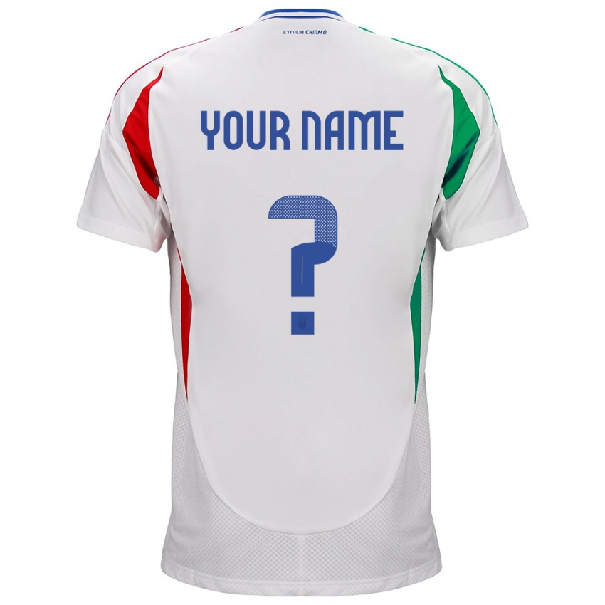 גברים איטליה השם שלך #0 לבן הרחק ג'רזי 24-26 חולצה קצרה