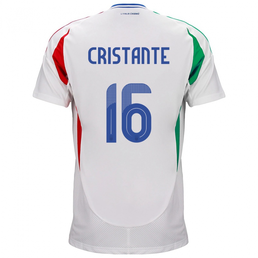 גברים איטליה בריאן כריסטנטה #16 לבן הרחק ג'רזי 24-26 חולצה קצרה