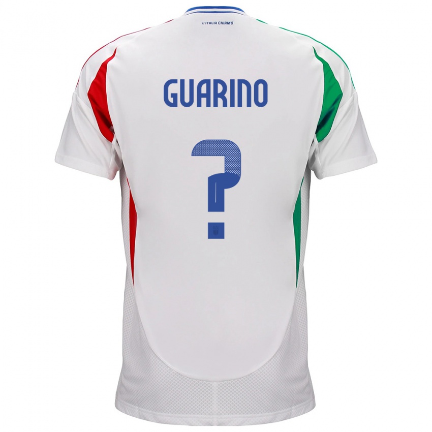 גברים איטליה גבריאל גוארינו #0 לבן הרחק ג'רזי 24-26 חולצה קצרה
