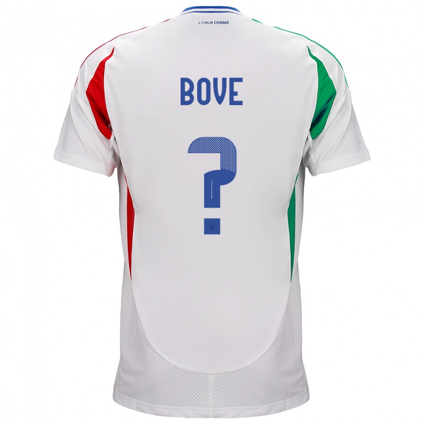 גברים איטליה אדוארדו בובה #0 לבן הרחק ג'רזי 24-26 חולצה קצרה