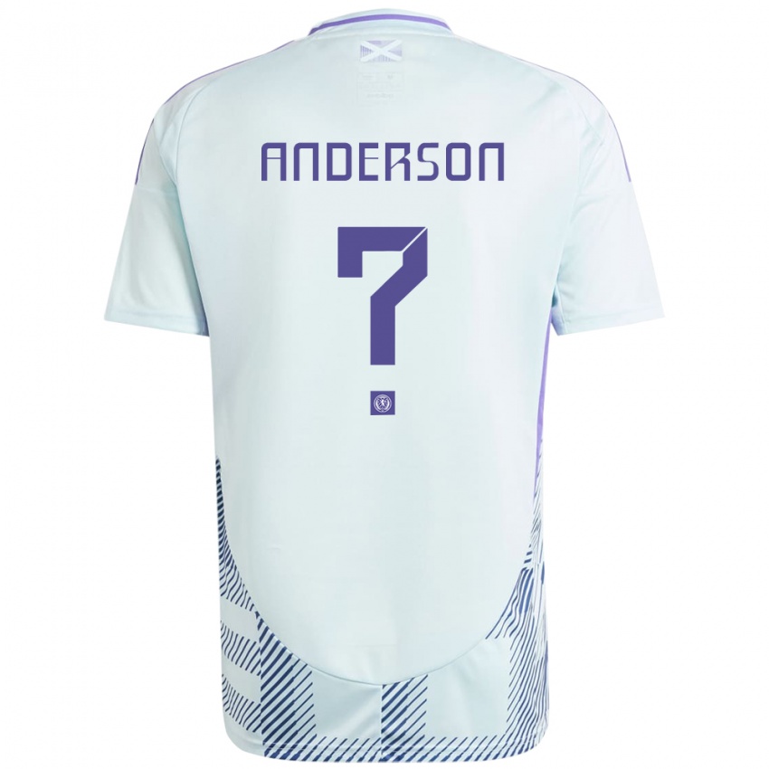 גברים סקוטלנד Matthew Anderson #0 כחול מנטה בהיר הרחק ג'רזי 24-26 חולצה קצרה