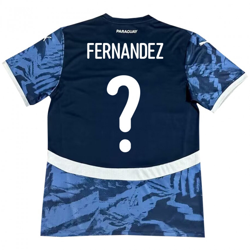 גברים פרגוואי Diego Fernández #0 כְּחוֹל הרחק ג'רזי 24-26 חולצה קצרה
