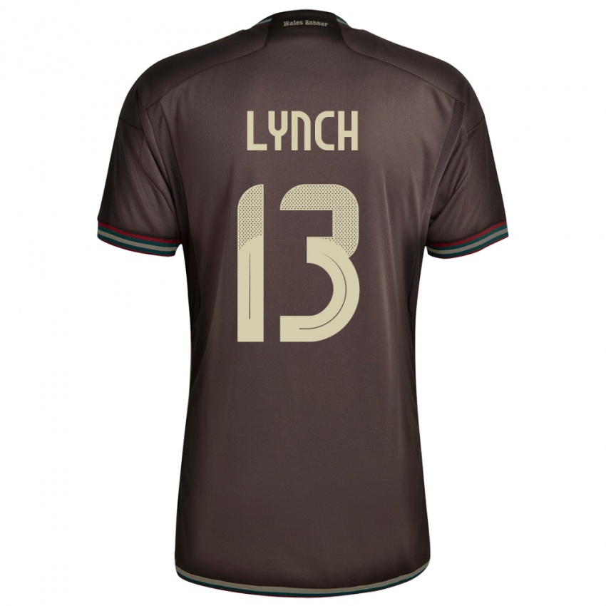 גברים ג'מייקה Taywane Lynch #13 חום לילה הרחק ג'רזי 24-26 חולצה קצרה
