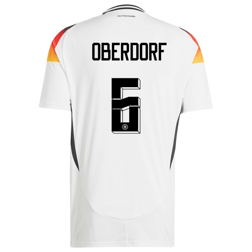 נשים גרמניה לנה אוברדורף #6 לבן ג'רזי ביתית 24-26 חולצה קצרה