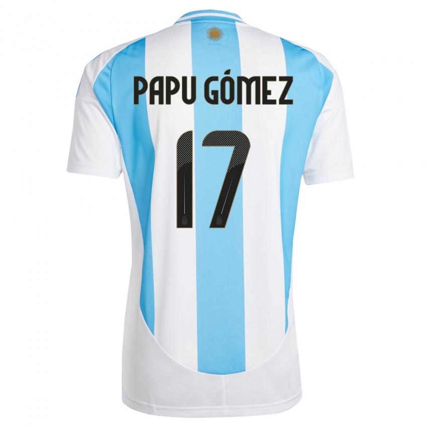 נשים ארגנטינה אלחנדרו גומס #17 לבן כחול ג'רזי ביתית 24-26 חולצה קצרה