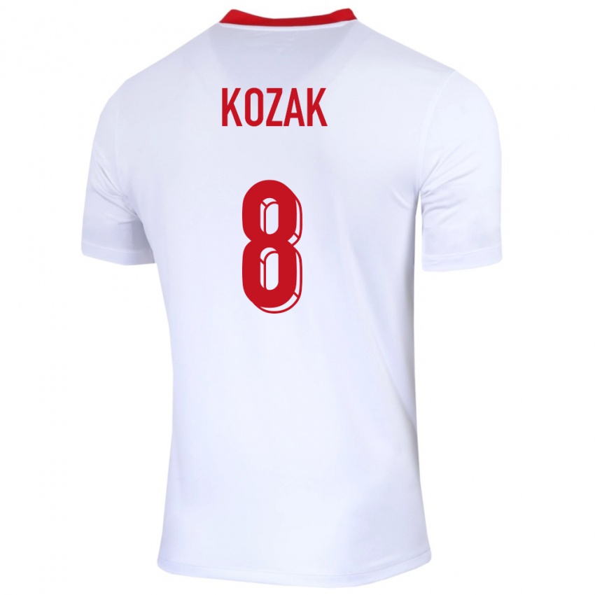 נשים פולין קינגה קוזאק #8 לבן ג'רזי ביתית 24-26 חולצה קצרה