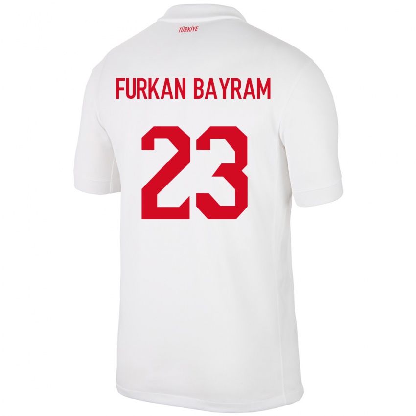 נשים טורקיה מרט פורקאן באייראם #23 לבן ג'רזי ביתית 24-26 חולצה קצרה