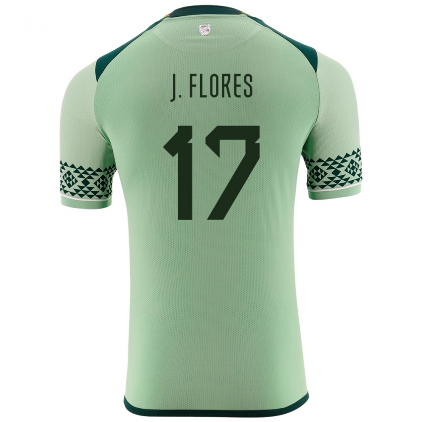 נשים בוליביה José Flores #17 ירוק בהיר ג'רזי ביתית 24-26 חולצה קצרה