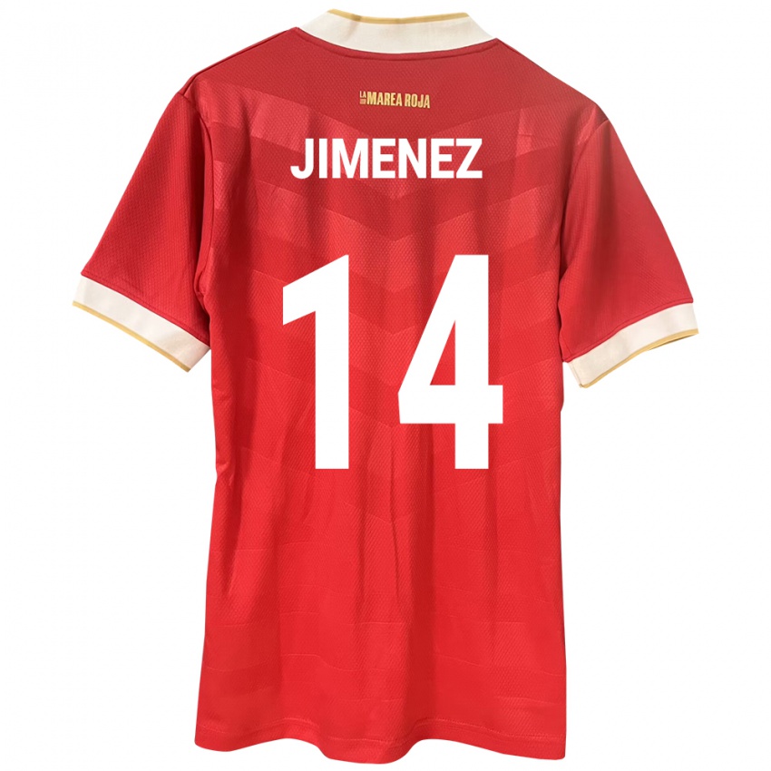 נשים פנמה Juan Jiménez #14 אָדוֹם ג'רזי ביתית 24-26 חולצה קצרה