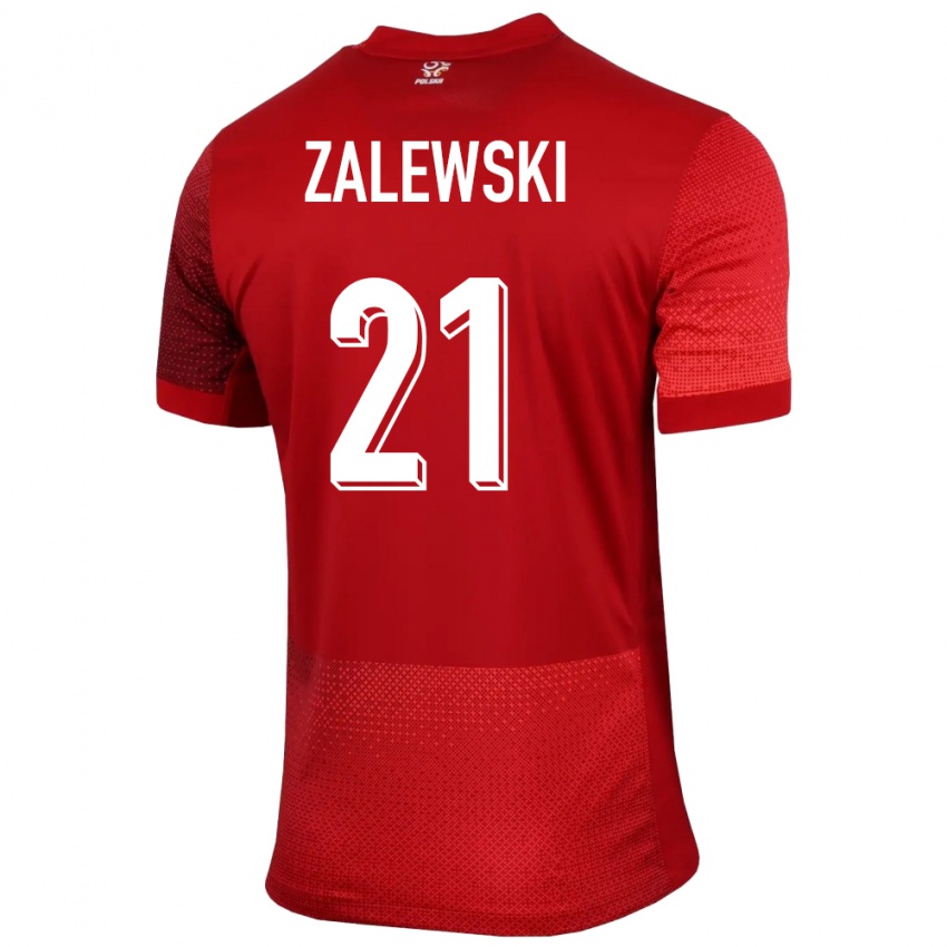 נשים פולין ניקולה זלבסקי #21 אָדוֹם הרחק ג'רזי 24-26 חולצה קצרה