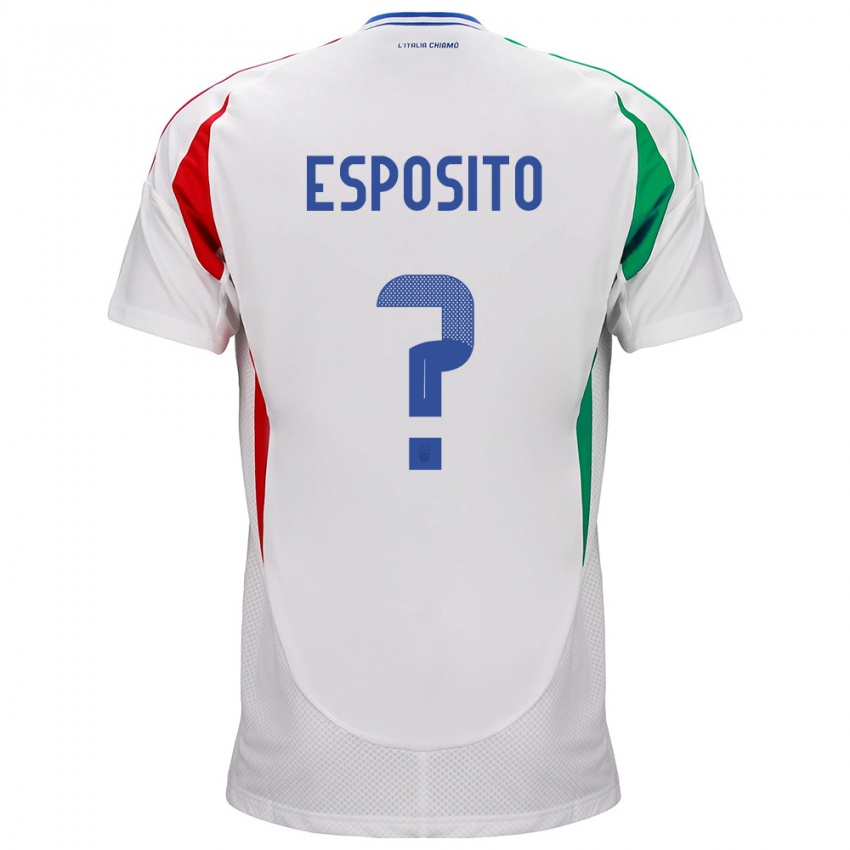 נשים איטליה פרנצ'סקו פיוס אספוזיטו #0 לבן הרחק ג'רזי 24-26 חולצה קצרה