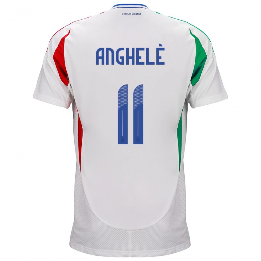 נשים איטליה לורנצו אנג'לה #11 לבן הרחק ג'רזי 24-26 חולצה קצרה
