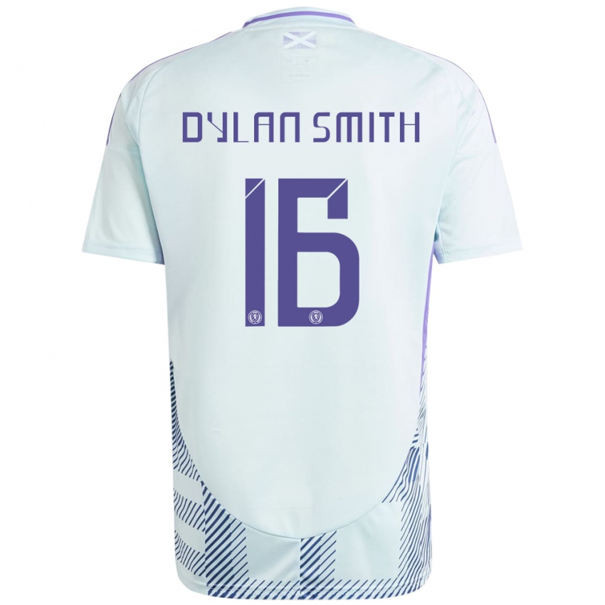 נשים סקוטלנד Dylan Smith #16 כחול מנטה בהיר הרחק ג'רזי 24-26 חולצה קצרה