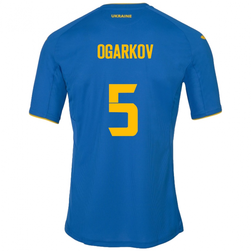 נשים אוקראינה Mykola Ogarkov #5 כְּחוֹל הרחק ג'רזי 24-26 חולצה קצרה
