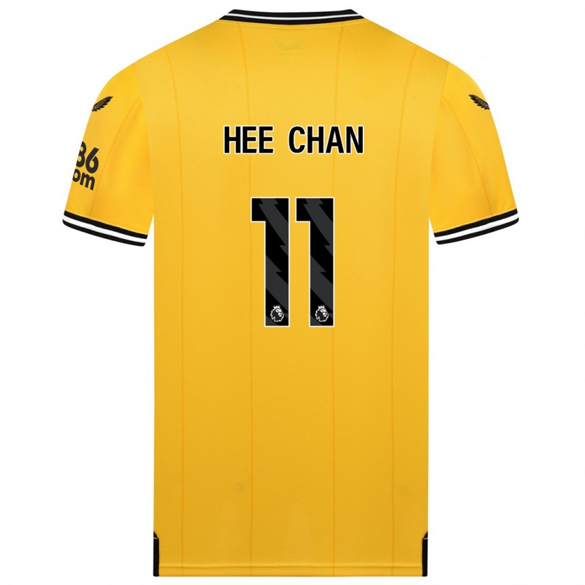 ילדים הואנג הי-צ'ן #11 צהוב ג'רזי ביתית 2023/24 חולצה קצרה