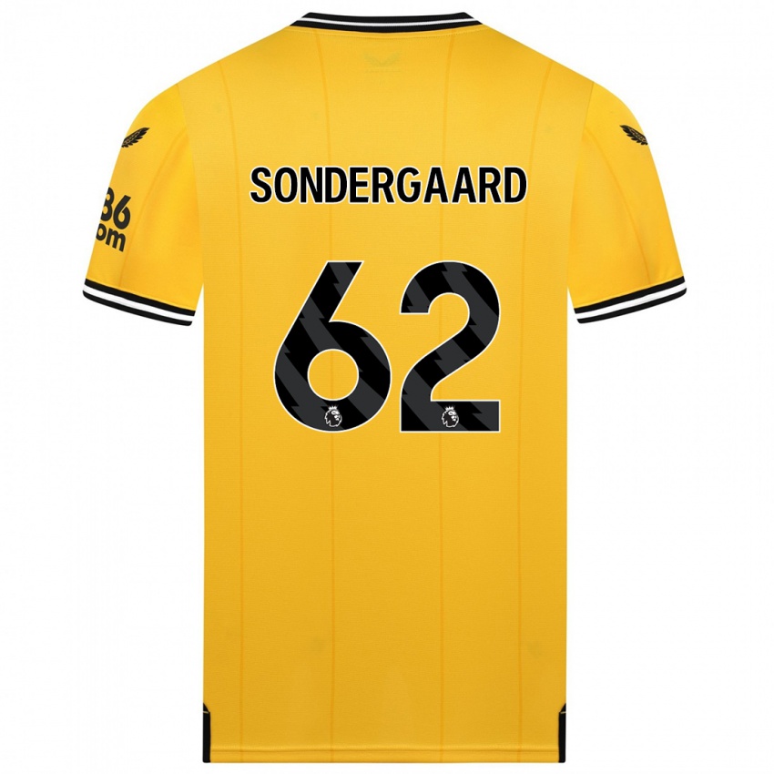 ילדים אנדראס סונדרגארד #62 צהוב ג'רזי ביתית 2023/24 חולצה קצרה