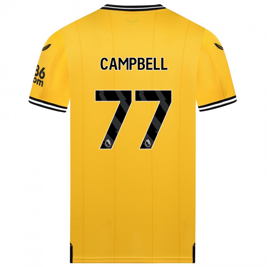 ילדים Chem Campbell #77 צהוב ג'רזי ביתית 2023/24 חולצה קצרה