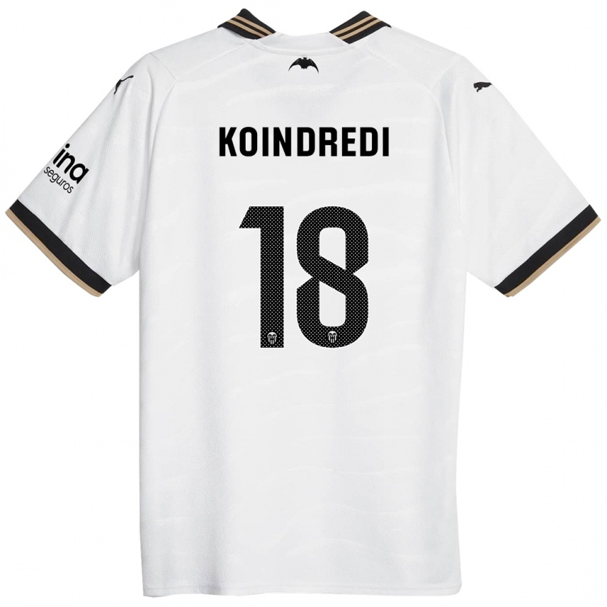 ילדים Koba Koindredi #18 לבן ג'רזי ביתית 2023/24 חולצה קצרה