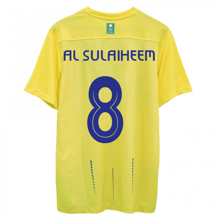 ילדים עבדולמג'יד אלסולאיהם #8 צהוב ג'רזי ביתית 2023/24 חולצה קצרה