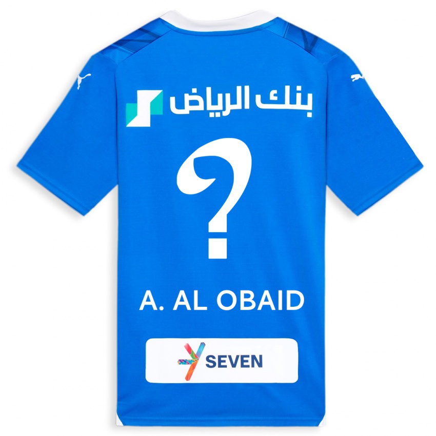 ילדים עבדולרחמן אל-עובייד #0 כְּחוֹל ג'רזי ביתית 2023/24 חולצה קצרה