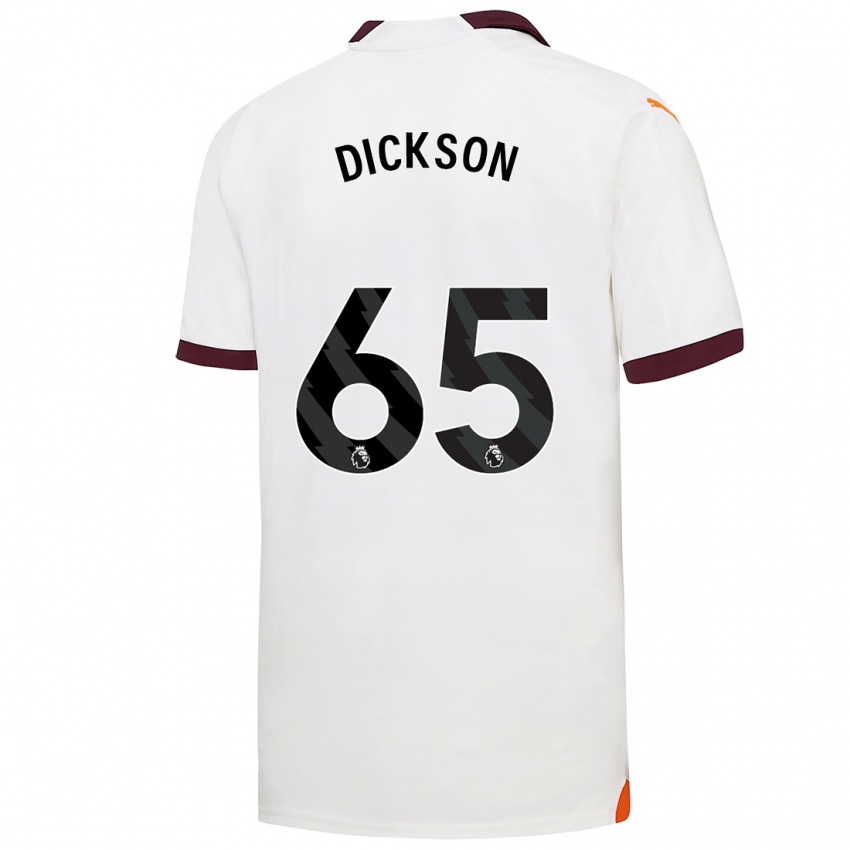 ילדים Will Dickson #65 לבן הרחק ג'רזי 2023/24 חולצה קצרה