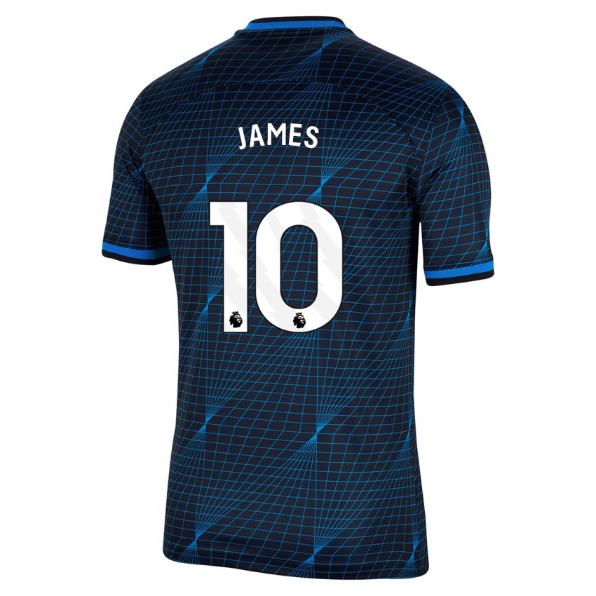 ילדים לורן ג'יימס #10 כחול כהה הרחק ג'רזי 2023/24 חולצה קצרה