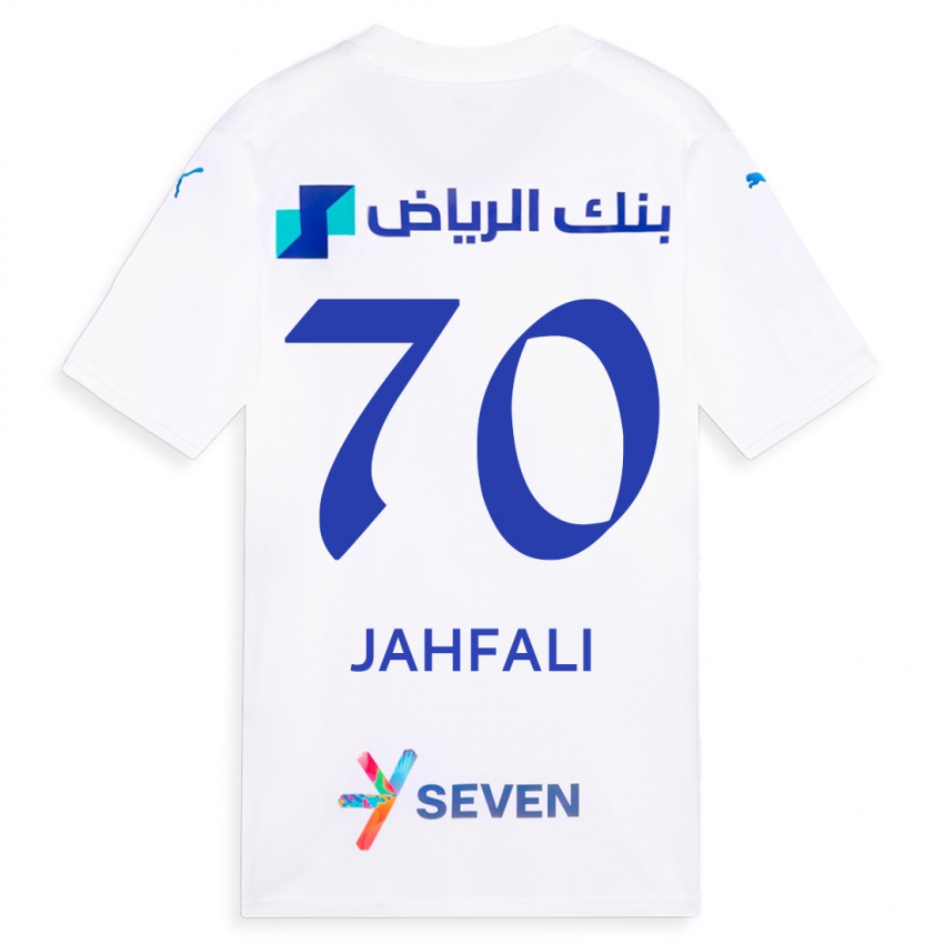 ילדים מוחמד ג'חפאלי #70 לבן הרחק ג'רזי 2023/24 חולצה קצרה