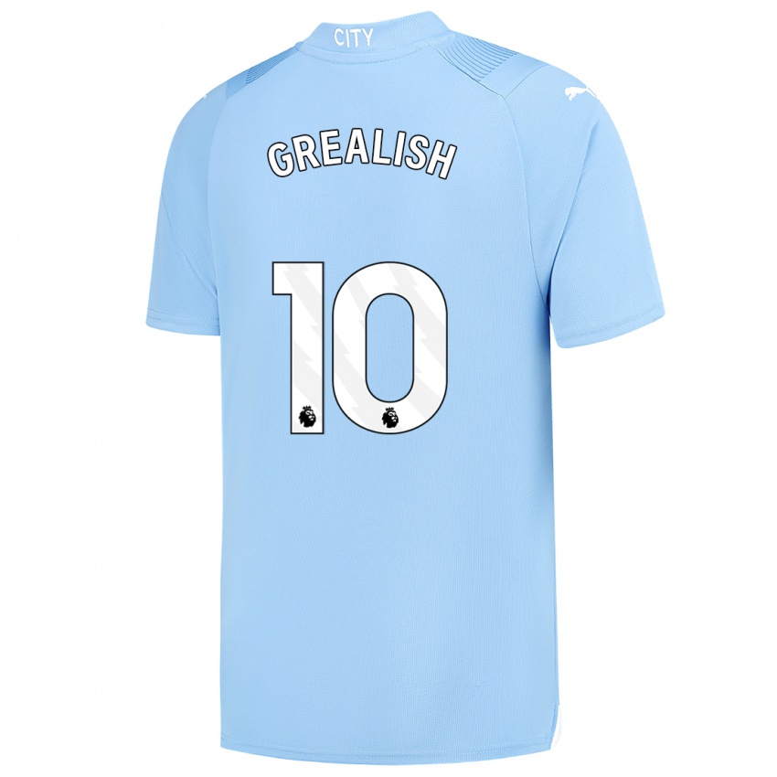 גברים ג'ק גריליש #10 כחול בהיר ג'רזי ביתית 2023/24 חולצה קצרה