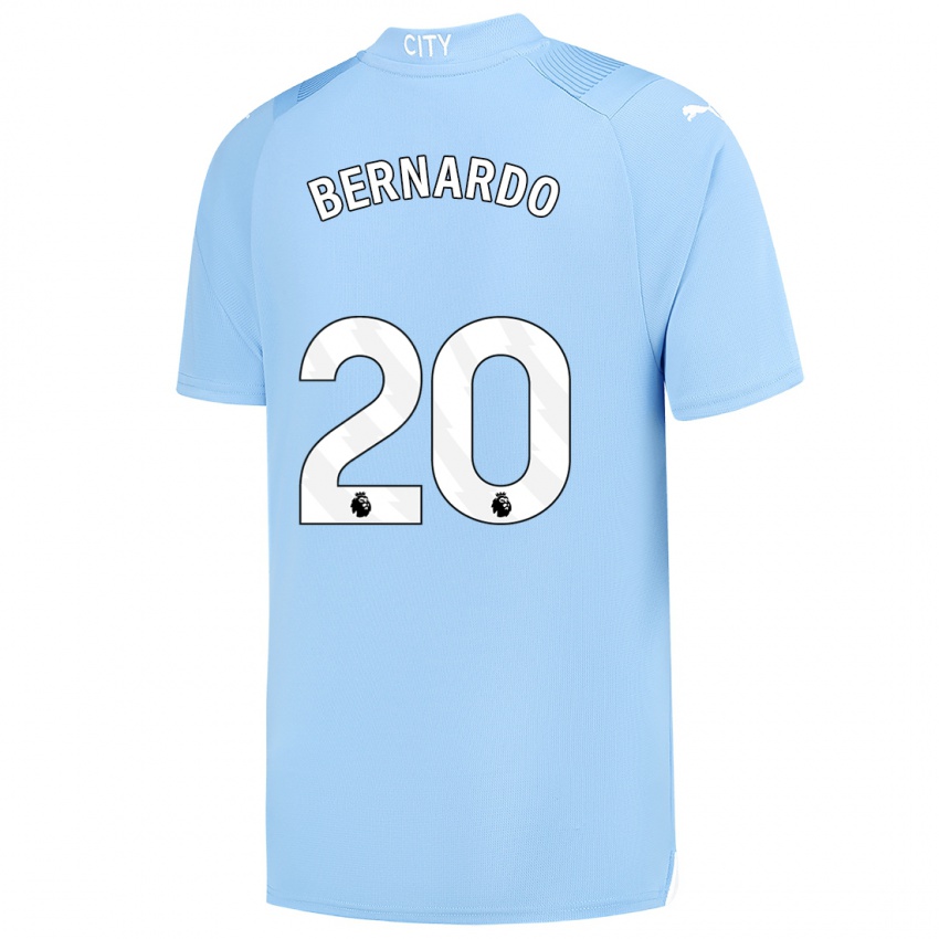 גברים ברנרדו סילבה #20 כחול בהיר ג'רזי ביתית 2023/24 חולצה קצרה