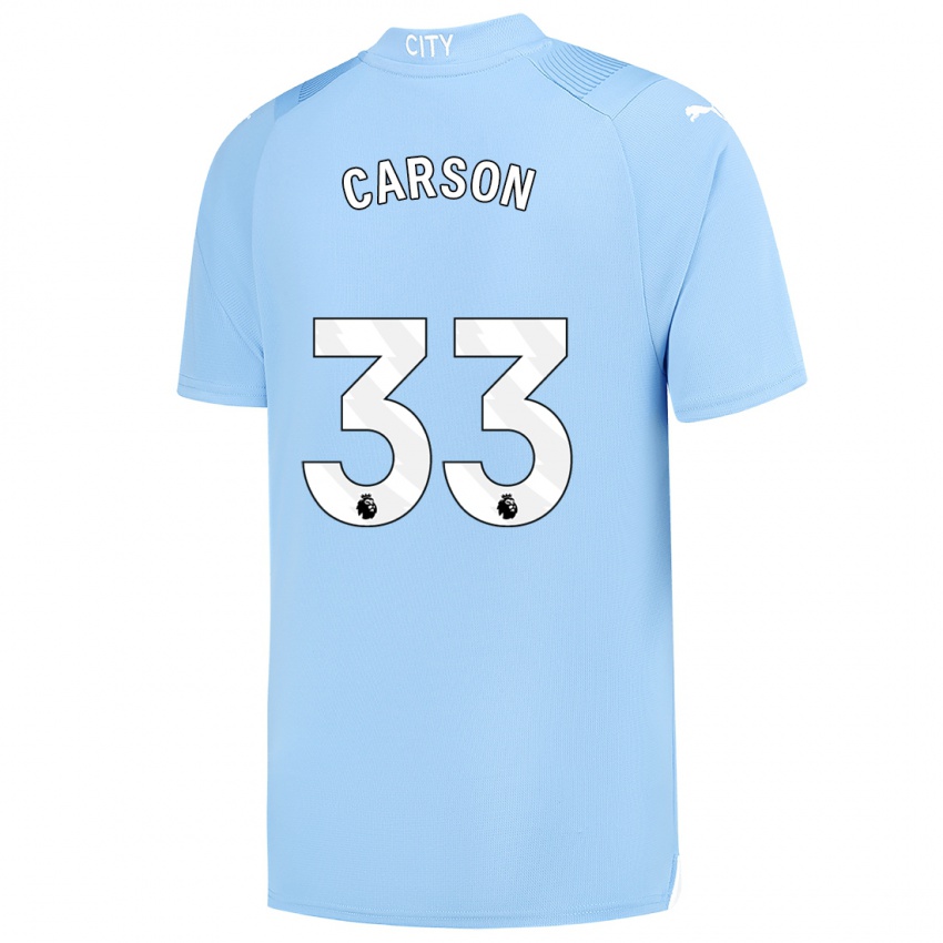 גברים סקוט קרסון #33 כחול בהיר ג'רזי ביתית 2023/24 חולצה קצרה