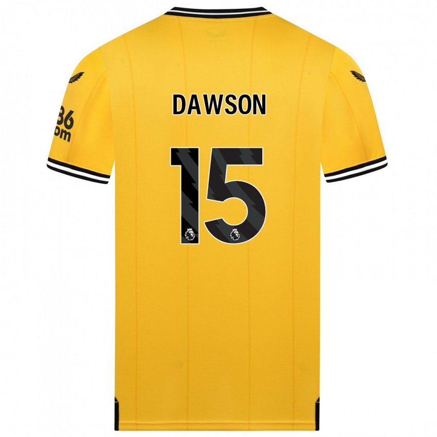 גברים קרייג דוסון #15 צהוב ג'רזי ביתית 2023/24 חולצה קצרה