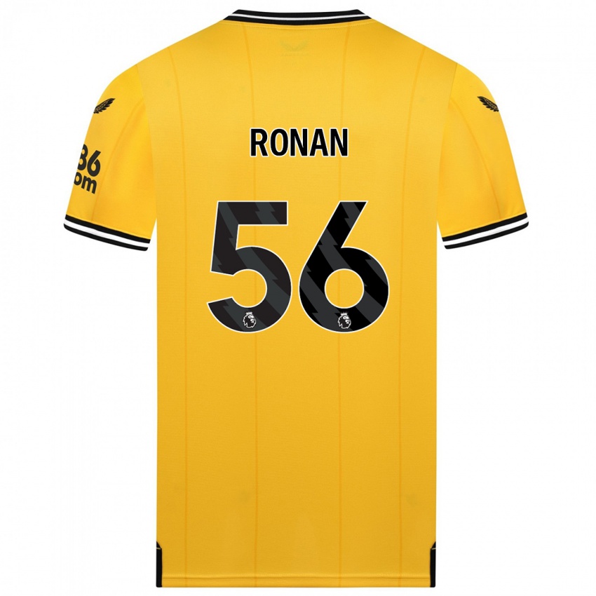גברים קונור רונן #56 צהוב ג'רזי ביתית 2023/24 חולצה קצרה