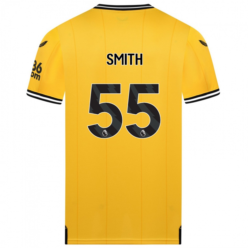 גברים ג'קסון סמית' #55 צהוב ג'רזי ביתית 2023/24 חולצה קצרה